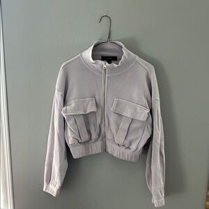 Gray Cropped Jacket